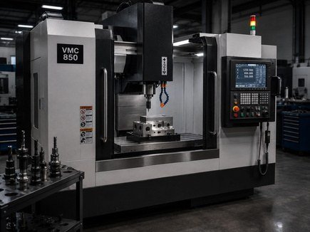 Aurevia CNC vertical machining centre in operation